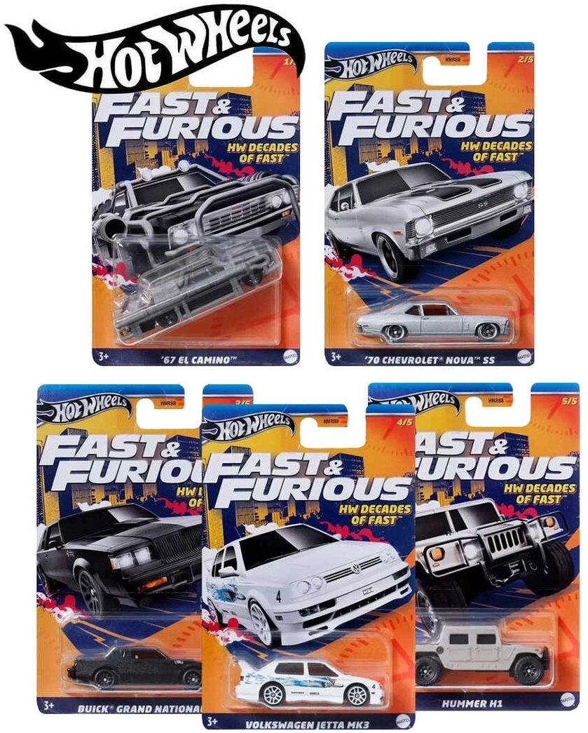 Hot Wheels Fast and Furious Decades Of Fas HNR88