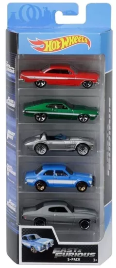 Hot Wheels Beşli Araba Seti Fast & Furious Serisi - Fyl16