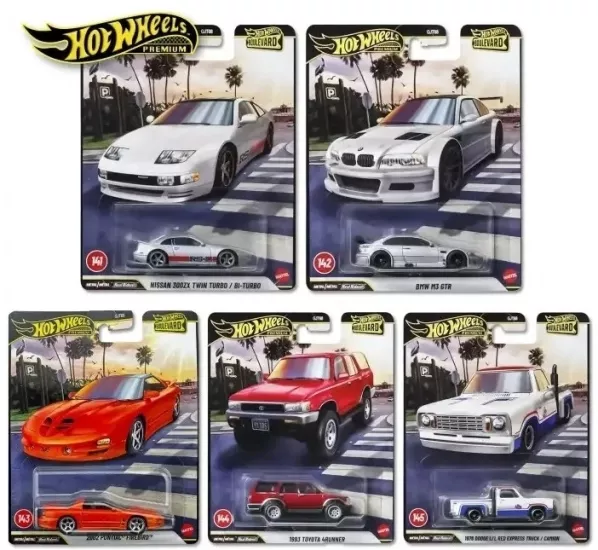 Hot Wheels Premium Boulevard (141-145) BMW M3 ’lü 5’li Set  – 1:64 Model Arabalar