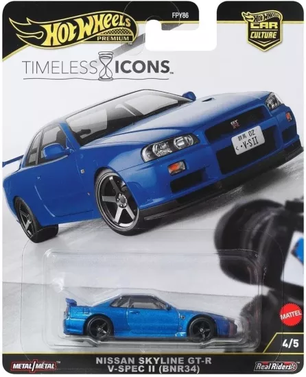 Hot Wheels Premium Car Culture Timeless Icons NISSAN SKYLINE GT-R V-SPEC II (BNR34) JBK92