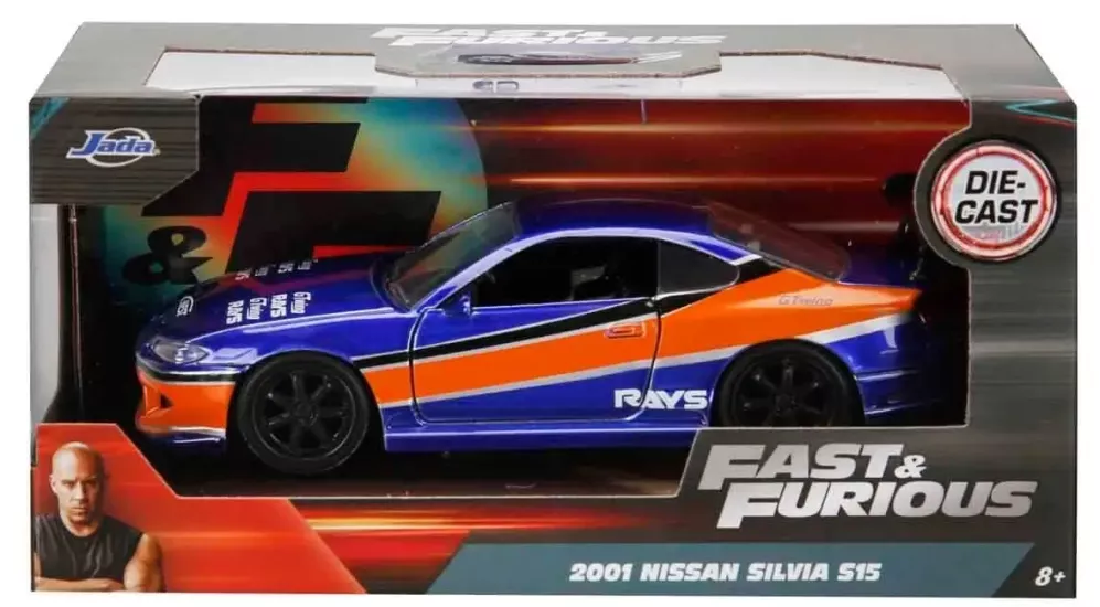 Jada Fast & Furi̇ous 1:32 Ölçekli Araba 2001 Nissan Silvia S15