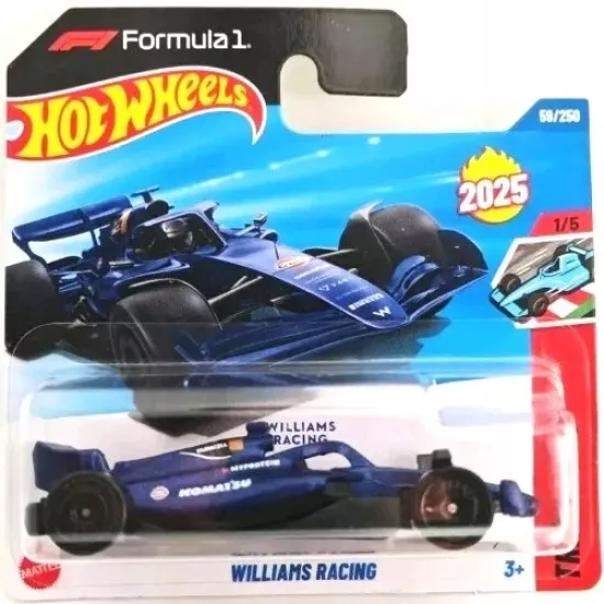 Hot Wheels Williams Racing Formula 1 2025 F1 Takımı 1:64 Ölçekli Model Araba