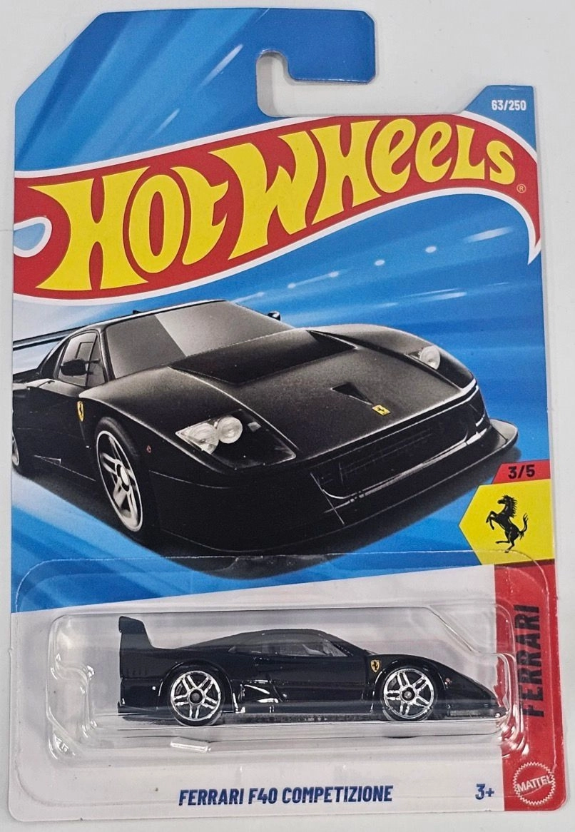 Hot Wheels Ferrari F40 Competizione Siyah Yurt Dışı Uzun Kart
